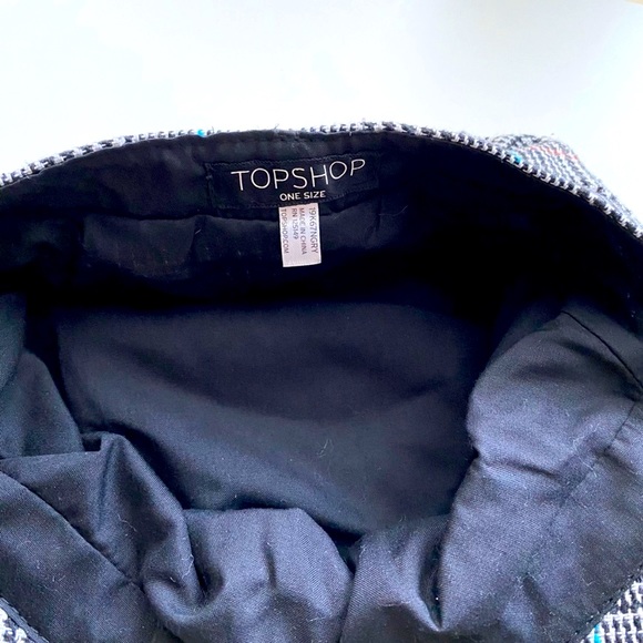 NWOT TopShop Chic Houndstooth Baker Boy Hat - Picture 3 of 6